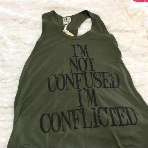 Haute Hippie Tops - Haute Hippie I’m Not Confused Tank XS